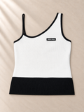 Camiseta Sin Mangas Bicolor Blanca