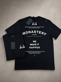 Camisa m negra monastery bordada