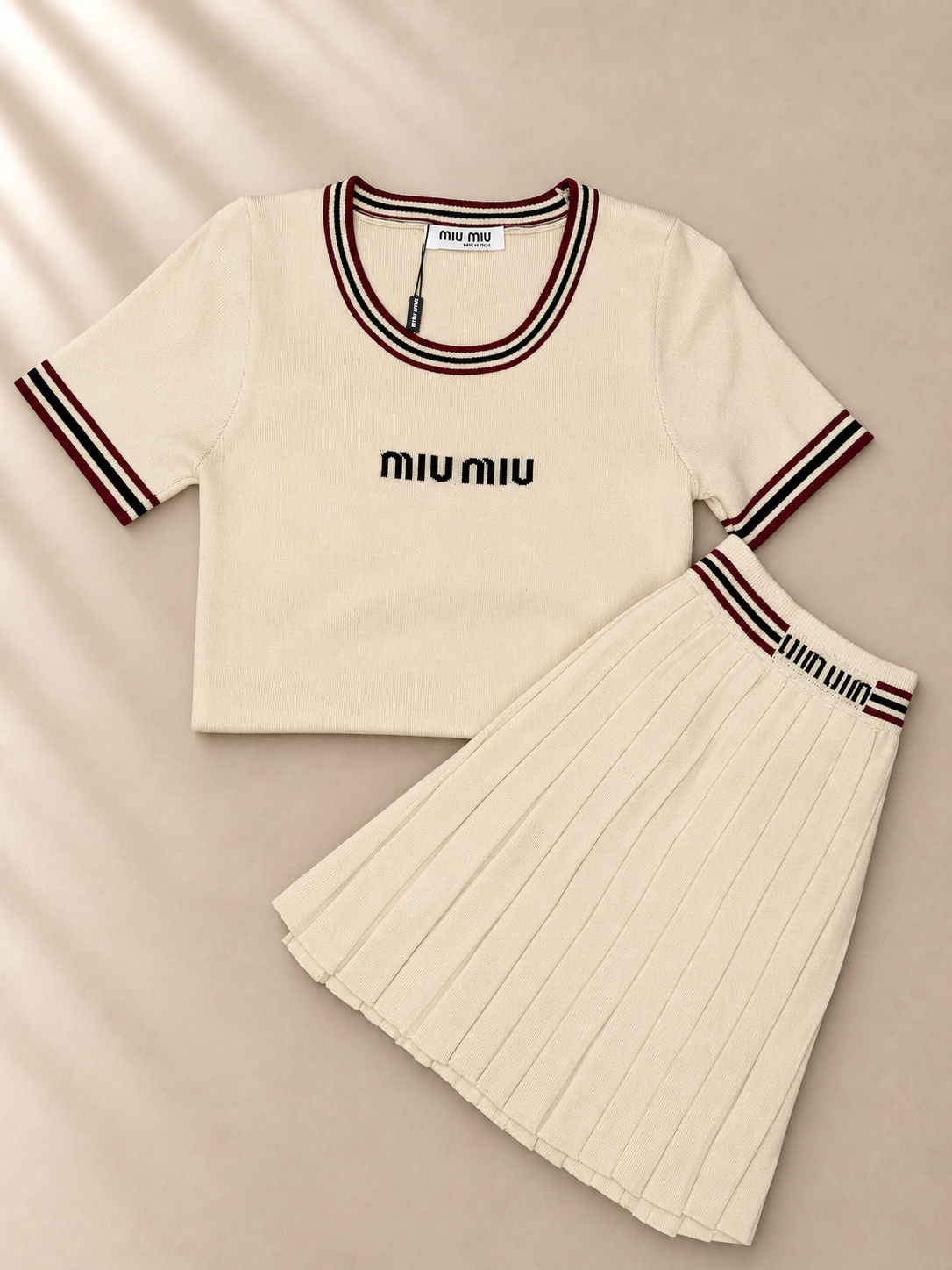 Cream & Burgundy Set