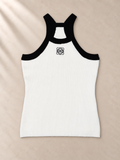 Camiseta Sin Mangas Blanca Contrast